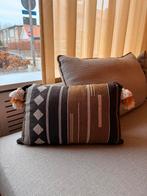 Sierkussen Zwart/Geelbruin, Ophalen, Nieuw, Zwart, Rechthoekig