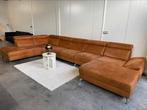 Montel Modena Cognac Hoekbank U-vorm | Gereinigd | Levering, Hoekbank, 300 cm of meer, Ophalen of Verzenden, Zo goed als nieuw