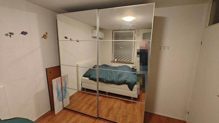 IKEA PAX met Schuifdeur, Spiegels en Schoenenrekje, Huis en Inrichting, Kasten | Kledingkasten, Gebruikt, 200 cm of meer, 200 cm of meer