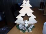 houten kerstboom met led verlichting, Ophalen, Zo goed als nieuw