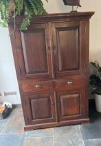 Antieke houten kast met deuren en lades gebruikt als pc kast, Ophalen