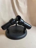 Zwart metalen plafondspot met 3 spots Brilliant, Gebruikt, Metaal of Aluminium, Jaren 80, Ophalen of Verzenden