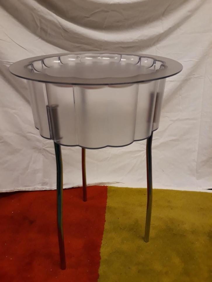 Retro Ikea Bijzettafeltje met Afneembaar Dienblad (Hatten), Huis en Inrichting, Tafels | Bijzettafels, Gebruikt, Rond, Minder dan 55 cm