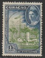 Curacao 1943 159 St Eustatius, Gest, Ophalen of Verzenden, Gestempeld