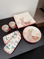 Lama alpaca  servies Mexicaans Peruaans bohemian borden, Huis en Inrichting, Keuken | Servies, Ophalen of Verzenden, Zo goed als nieuw