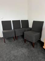 Zwarte eetkamerstoelen 4 stuks, Ophalen, Zo goed als nieuw, Zwart, Twee