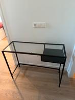 Leuk glazen ikea tafeltje, Huis en Inrichting, Tafels | Sidetables, Ophalen, 50 tot 100 cm, Rond, Zo goed als nieuw