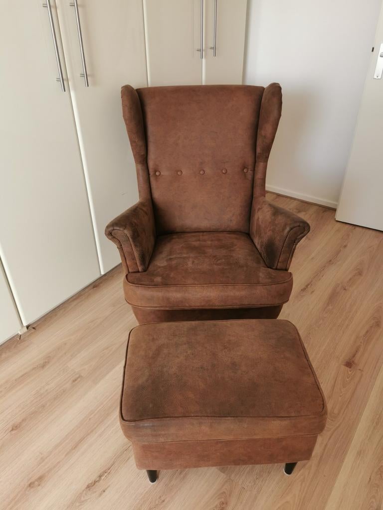 Ikea Fauteuil & Voetsteun, Huis en Inrichting, Fauteuils, Ophalen, Zo goed als nieuw, Minder dan 75 cm, 50 tot 75 cm