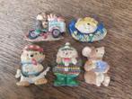 5 Leuke figuurtjes van gips; 3 Egeltjes,1 Beertje, 1 Muisje., Ophalen of Verzenden, Zo goed als nieuw