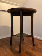 Antieke bijzettafel, Huis en Inrichting, Ophalen, Minder dan 55 cm, Gebruikt, Rond