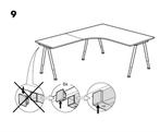 IKEA Galant wit, Huis en Inrichting, Ophalen, In hoogte verstelbaar, Gebruikt