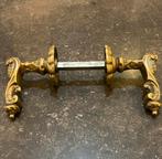 1xset Deurklink Antiek 100+JAAR OUD messing Deurkruk vintage, Antiek en Kunst, Ophalen of Verzenden