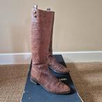 Bruine Leren Laarzen - merk Lodi - Maat 38, Hoge laarzen, Bruin, Ophalen of Verzenden, Lodi