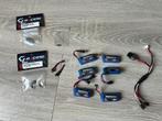 GL-Racing 1/28 lipo's (6 stuks + laadkabel), Hobby en Vrije tijd, Elektro, Ophalen of Verzenden, Zo goed als nieuw, Onderdeel