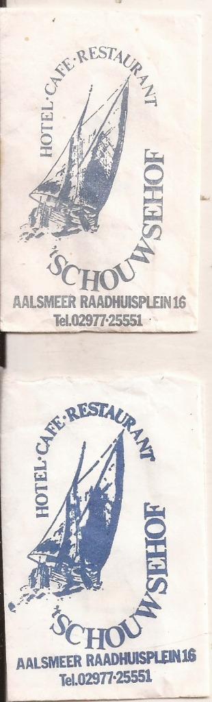 Aalsmeer 't Schouwsehof 2x suikerzakjes beschikbaar voor biedingen