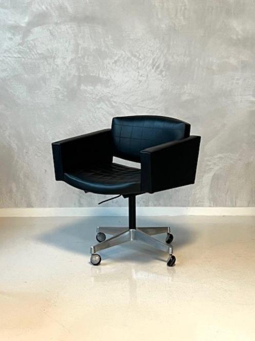 Conseil burostoel Pierre Guariche vintage bureaustoel Meurop, Huis en Inrichting, Bureaustoelen, Gebruikt, Bureaustoel, Zwart