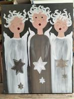 Schilderij in kerstsfeer, Huis en Inrichting, Ophalen, 75 tot 100 cm, Schilderij, 75 cm of meer