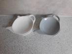 Theetip Crème  en Grijs Blauw, Ophalen of Verzenden, Zo goed als nieuw, Bord(en), Overige stijlen