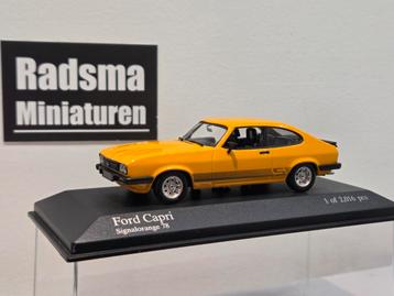 Ford Capri mk3 - Signalorange 78 - 1:43 Minichamps beschikbaar voor biedingen