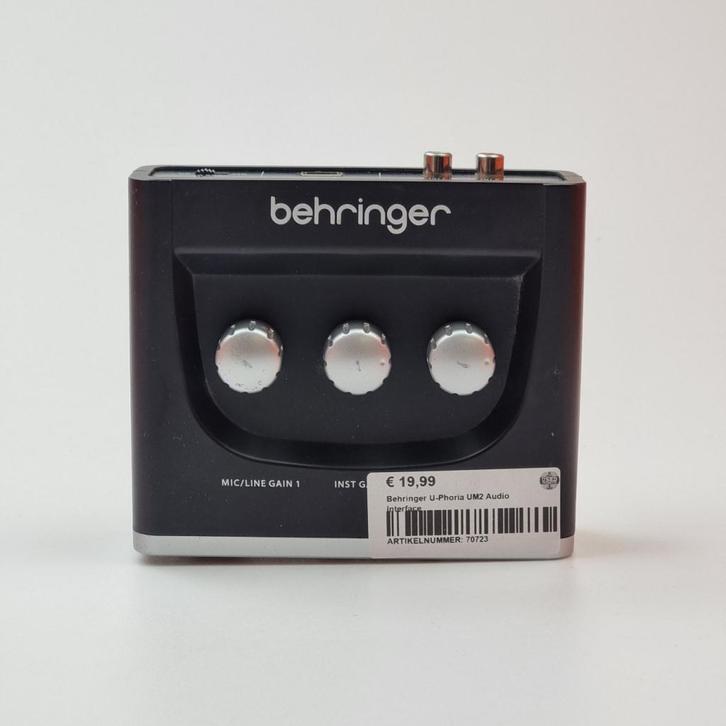 Behringer U-Phoria UM2 Audio Interface, Audio, Tv en Foto, Professionele Audio-, Tv- en Video-apparatuur, Gebruikt