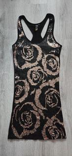 Flower Power pailletten jurk jaren 60 / 70 mt XS, Ophalen of Verzenden, Nieuw, Maat 34 (XS) of kleiner, Overige thema's