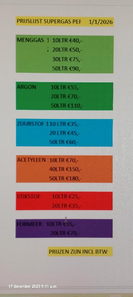 💥MENGGAS, ARGON, STIKSTOF, ACETYLEEN, ZUURSTOF, PROPAAN.💥, Doe-het-zelf en Verbouw, Gereedschap | Lasapparaten, Nieuw, Co2, 250 ampère of meer