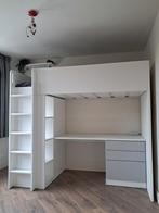 Ikea Hoogslaper 90x200 met bureau, lades en kast, Ophalen of Verzenden, Zo goed als nieuw, Hoogslaper