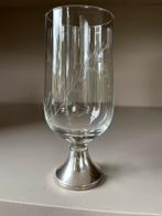 Kristal glas zilvere voet zwaardje gemerkt, Ophalen of Verzenden