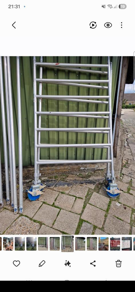 Rolsteiger wienese 245 x 135, Doe-het-zelf en Verbouw, Steigers, Zo goed als nieuw, Rolsteiger of Kamersteiger, 5 meter of hoger