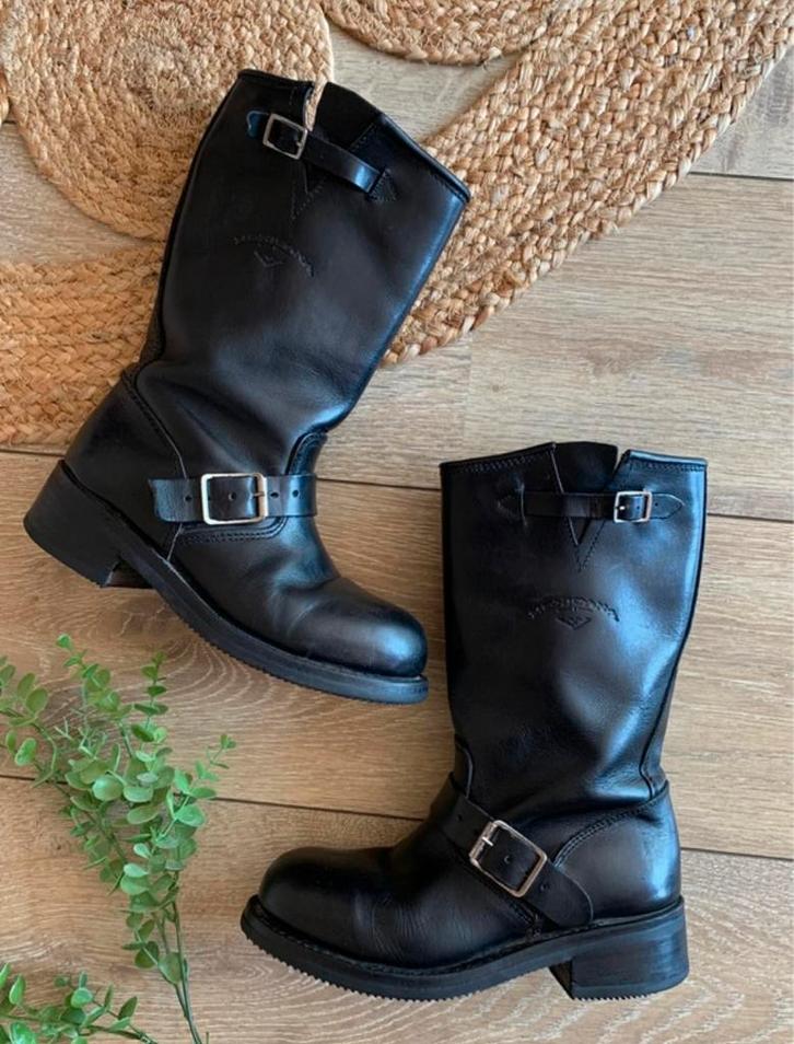 Mexicana bikerboots 38 western boots bohemian laarzen, Kleding | Dames, Schoenen, Zo goed als nieuw, Hoge laarzen, Zwart, Ophalen of Verzenden
