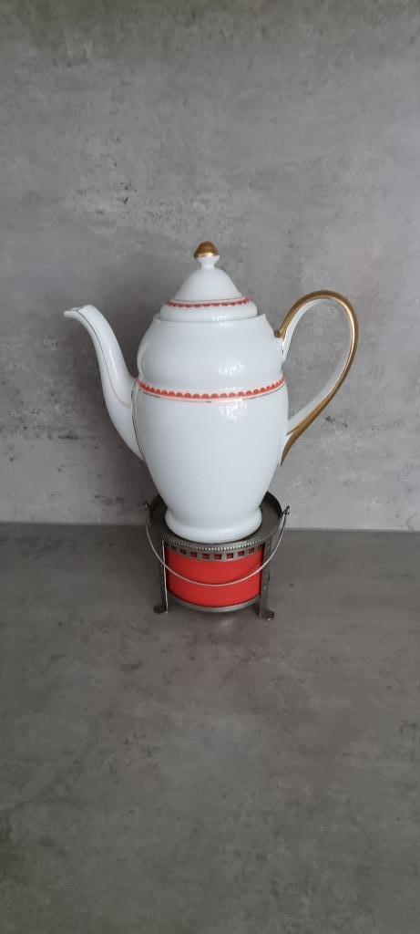 Art Deco theekan op  theelicht met spiritusbrander, Antiek en Kunst, Antiek | Keramiek en Aardewerk, Ophalen of Verzenden