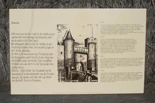 Groot emaille bord van Semini (het steen Antwerpen), Verzamelen, Merken en Reclamevoorwerpen, Gebruikt, Reclamebord, Verzenden