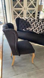 Mooie antraciet eetkamer bank en 3 stoelen, Ophalen, Gebruikt, Rechthoekig, 150 tot 200 cm