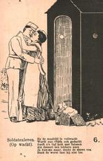 Oud kaartje Militair Soldatenleven Op wacht, Ophalen of Verzenden, Voor 1920, Gelopen, Overige thema's