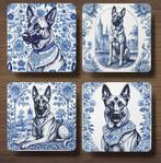 Mechelse Herder Delfts Blauw onderzetters met houder, Ophalen of Verzenden, Nieuw, Glas of Kopje