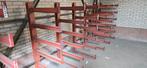 Zware metalen draagarm stellingen partij 14 staanders., Ophalen, Gebruikt