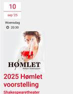 Ticket Shakespeare Theater Diever, Eén persoon, September