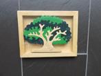 Houten legpuzzel boom, 10delig. Mooie puzzel, 10 tot 50 stukjes, Ophalen of Verzenden, Zo goed als nieuw, Van hout