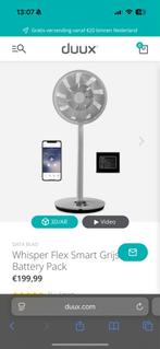 Duux Whisper Flex Smart Grijs + Battery Pack - Nieuw!, Witgoed en Apparatuur, Ophalen of Verzenden, Ventilator met afstandsbediening