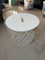 Wit Ikea bijzettafeltje, Ophalen, Gebruikt, Rond, Minder dan 55 cm