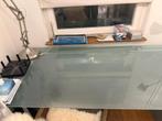 Glazen bureau blad, Huis en Inrichting, Ophalen, Zo goed als nieuw, Bureau