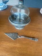 Vintage taartplateau met stolp en taartschep, Ophalen, Gebruikt