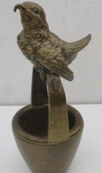 antiek Vienna Weens bronsje parkiet op mandj, Antiek en Kunst, Verzenden