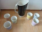 Vintage set Kan met bekers uit jaren 60, Antiek en Kunst, Ophalen of Verzenden