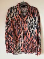 Alix the Label linnen blouse met tijger print - M, Kleding | Dames, Alix the label, Ophalen of Verzenden, Zo goed als nieuw, Oranje