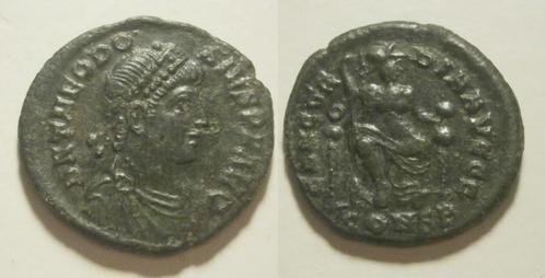 Romeinse munt Theodosius I Centenionalis CONCORDIA AVGGG, Postzegels en Munten, Munten | Europa | Niet-Euromunten, Losse munt