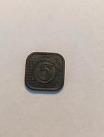 5 cent stuiver 1942 zink Wilhelmina, Postzegels en Munten, Munten | Nederland, Ophalen of Verzenden, Koningin Wilhelmina, 5 cent