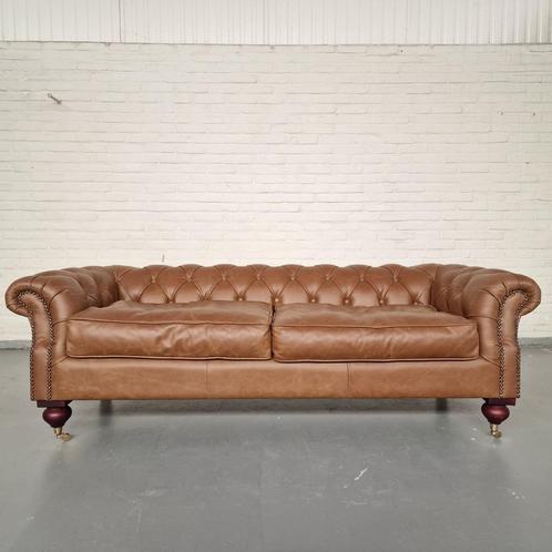 Ingleton 3-Zits Classic Chesterfield Bank – Vintage Bruin, L, Antiek en Kunst, Antiek | Meubels | Stoelen en Banken, Ophalen