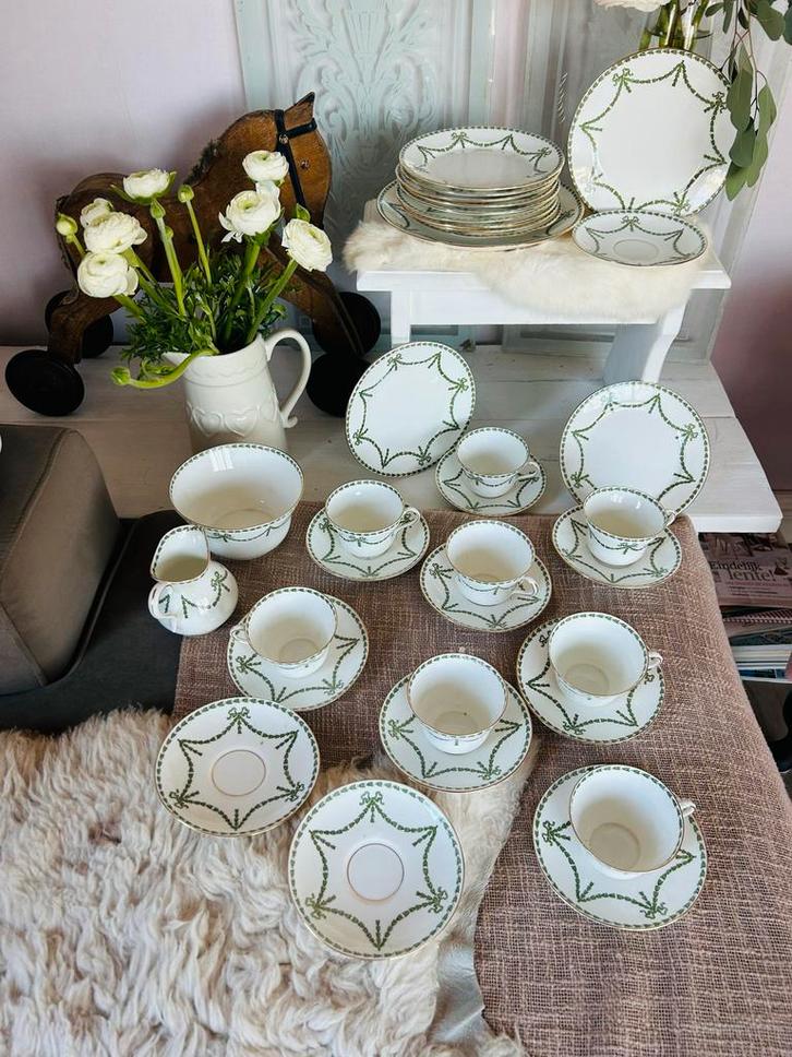 Antiek Paragon Thee/Koffie Servies 1870 Compleet Serviesgoed, Antiek en Kunst, Antiek | Servies compleet, Ophalen