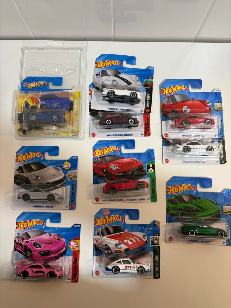 Diverse Hot Wheels Porsche Collectie, Ophalen of Verzenden, Nieuw, Auto, Hot Wheels
